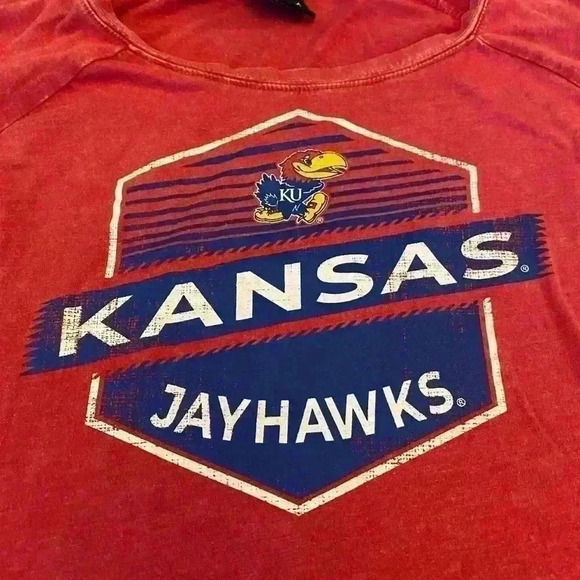 Kansas Jayhawks Colosseum Women’s Long Sleeve T-Shirt size Medium color Red - Picture 3 of 5